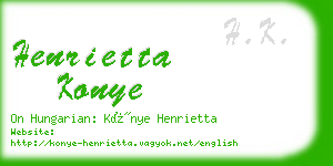 henrietta konye business card